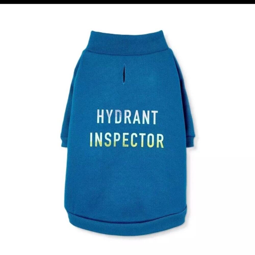 Boots & Barkley “HYDRANT INSPECTOR" Dog Sweatshirt SZ L NWT